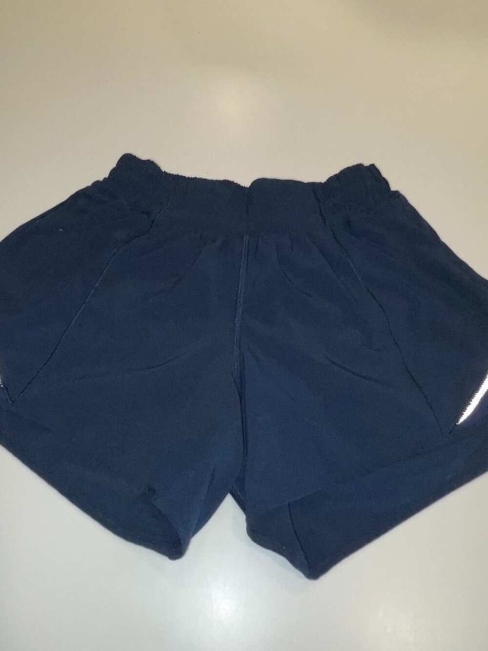 Lululemon Navy Blue Brief-Lined Workout Shorts - 3.5" inseam - Women's Small